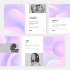 Portfolio Jamesa Lewisa, artysty typografii. Projekt strony internetowej, studia grafika komputerowa.