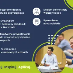 Bezpłatne dzienne studia podyplomowe online, stypendium, dyplom UW, uprawnienia nauczycielskie. Zdobądź pewną pracę!