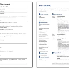 CV Jana Kowalskiego z 15-letnim doświadczeniem w budownictwie, obejmującym pracę na budowach i w magazynie.